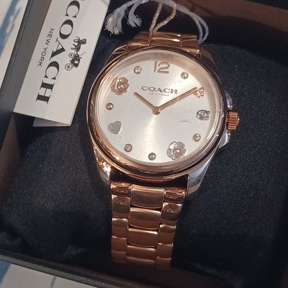 NWT! Rose Gold COACH Watch - Picture 2 of 14